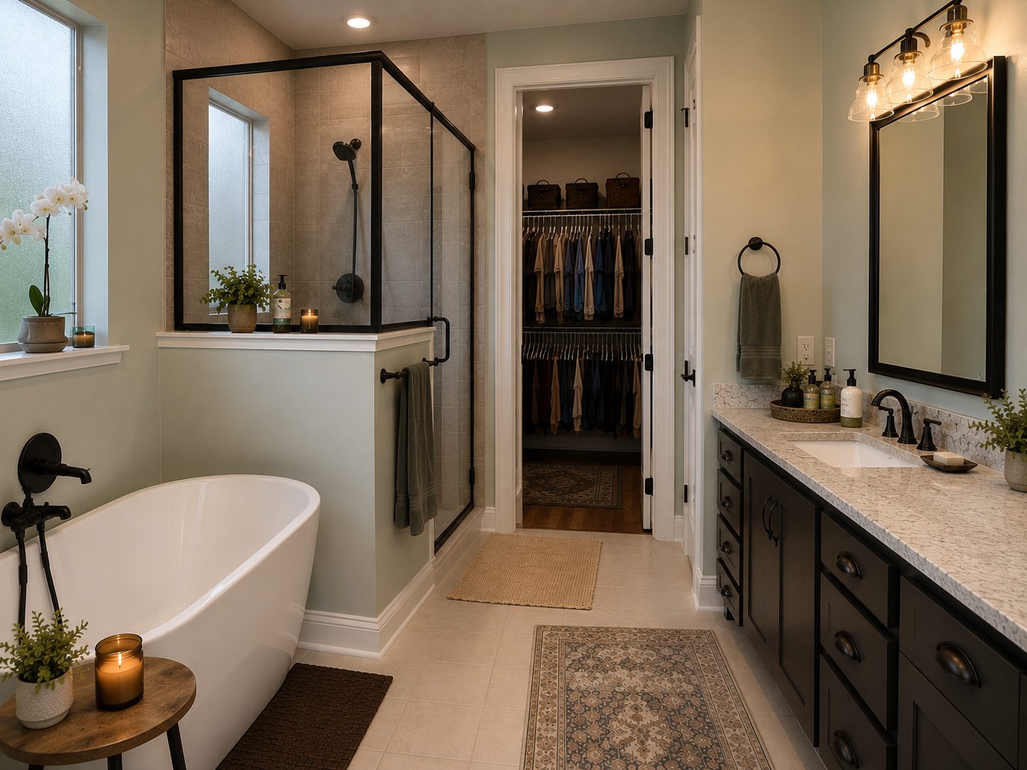Savannah River Cottage — Master bathroom